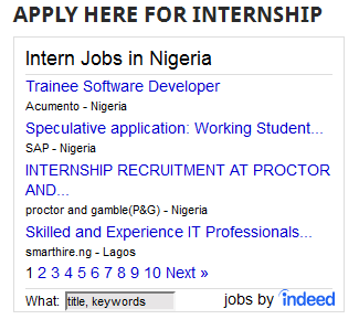 internship in nigeria