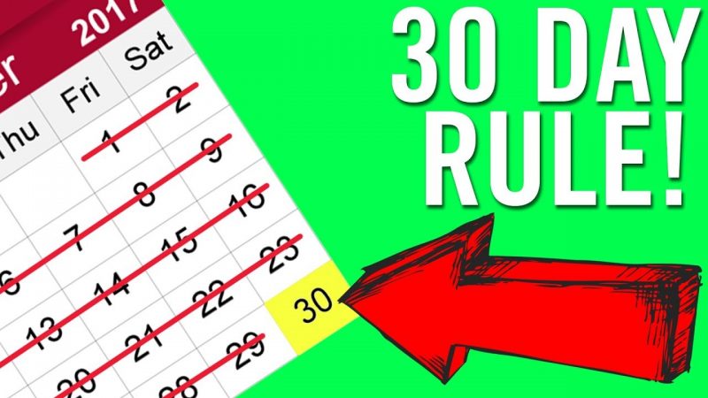 30 day rule